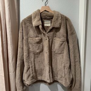 Thread & Supply Faux Fur Trucker Jacket